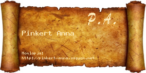 Pinkert Anna névjegykártya